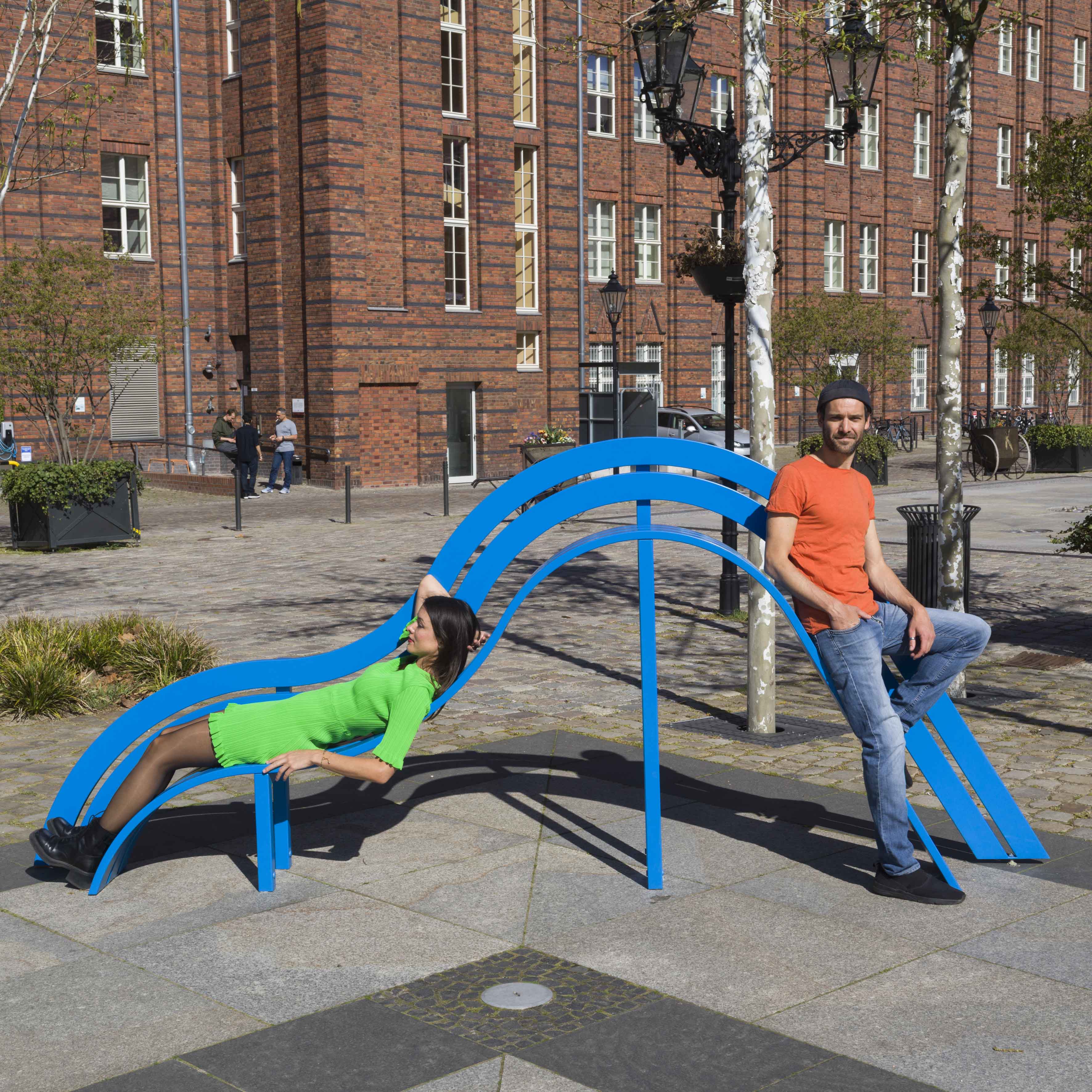 Light Blue Modified Social Bench #01 - Image 2