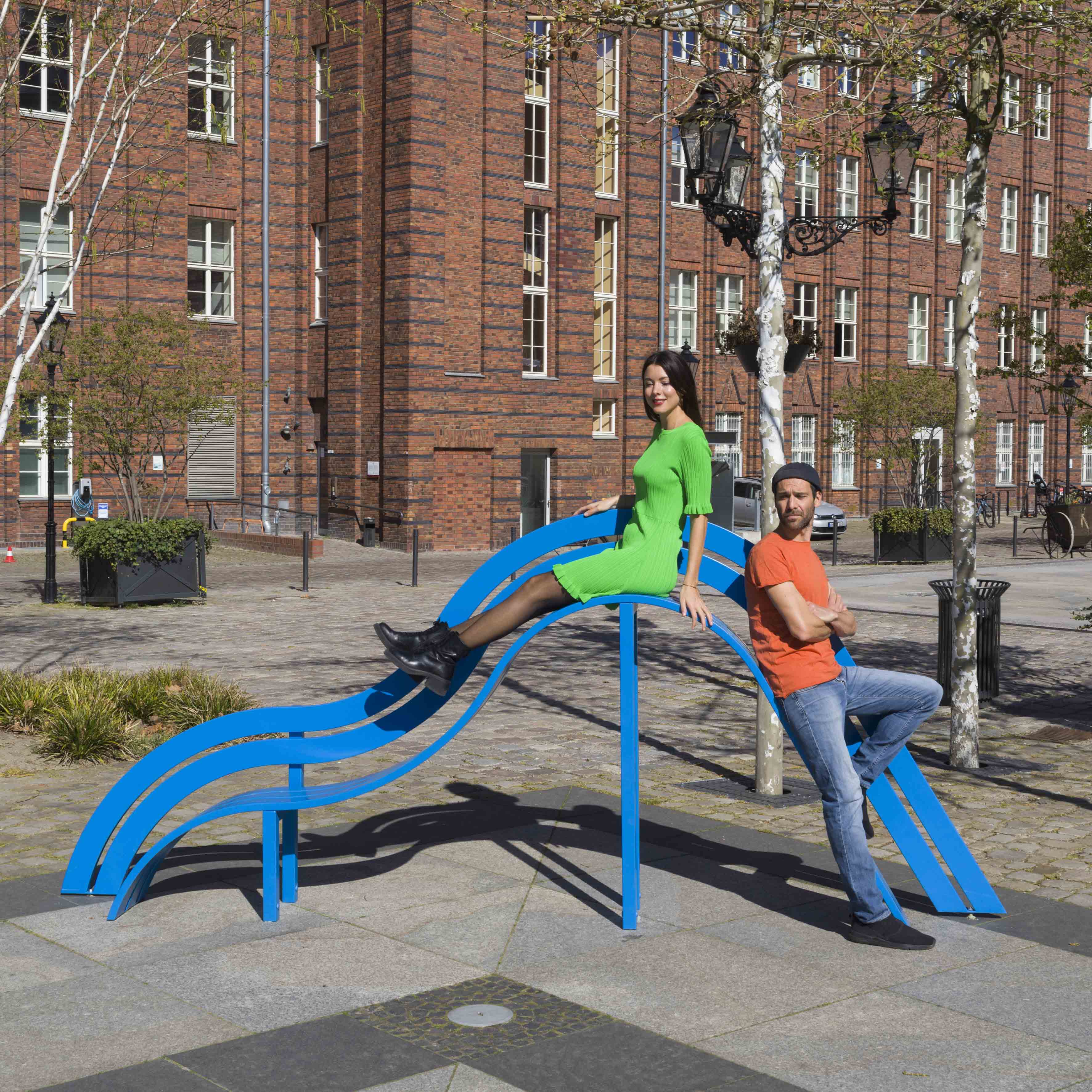 Light Blue Modified Social Bench #01 - Image 6