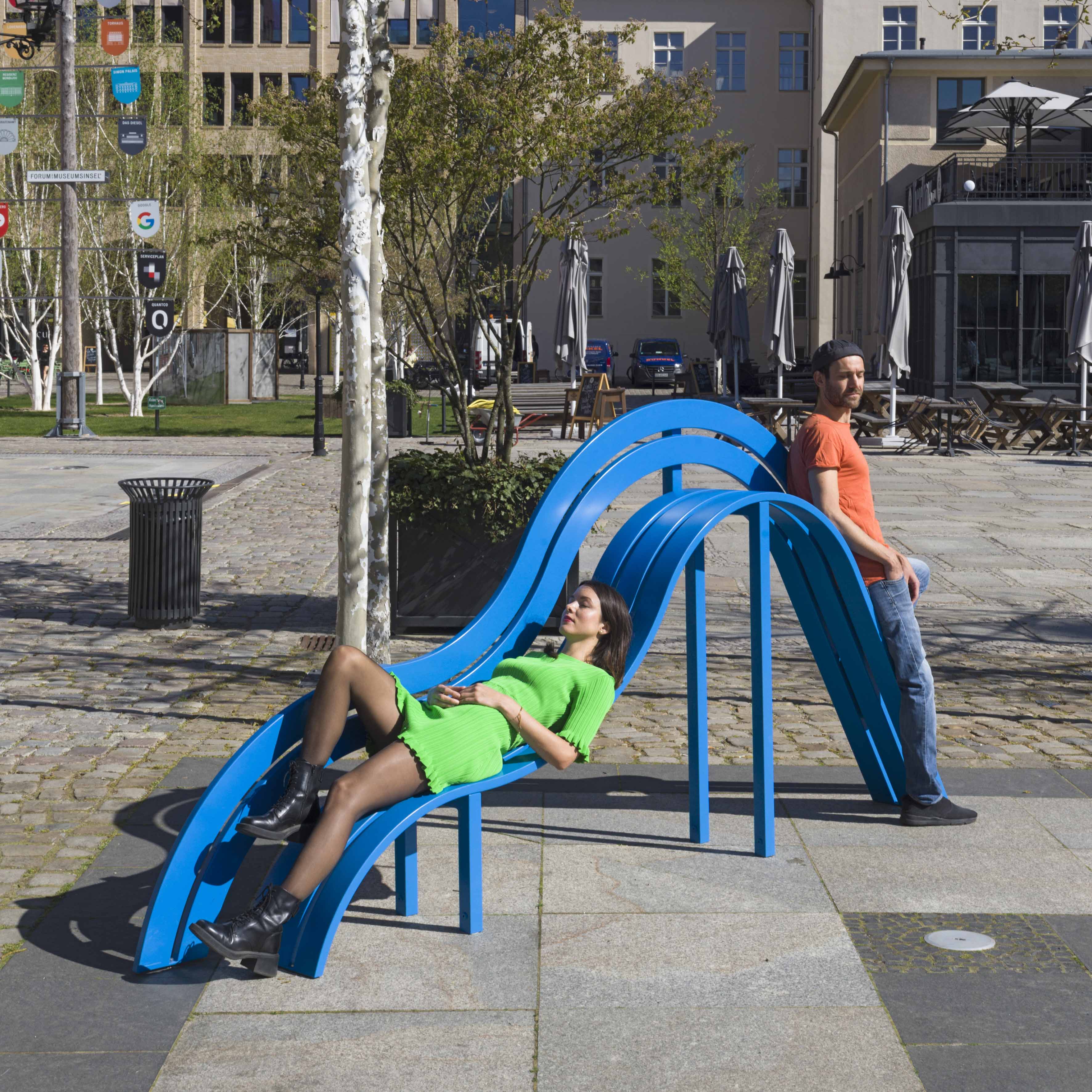 Light Blue Modified Social Bench #01 - Image 7