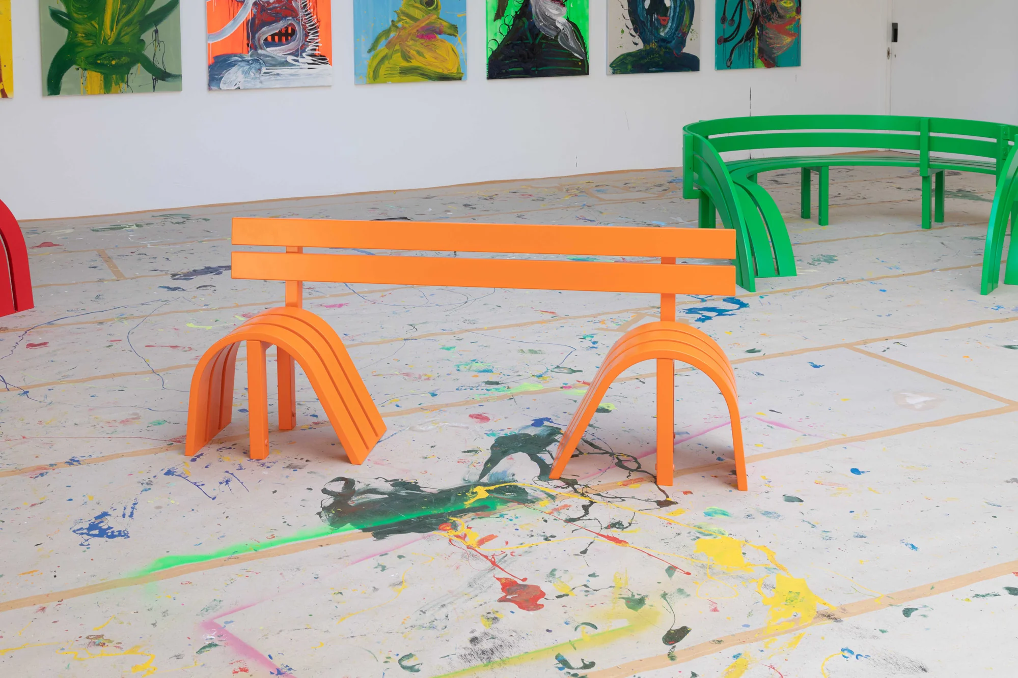 Orange Modified Social Bench #01 - Image 8