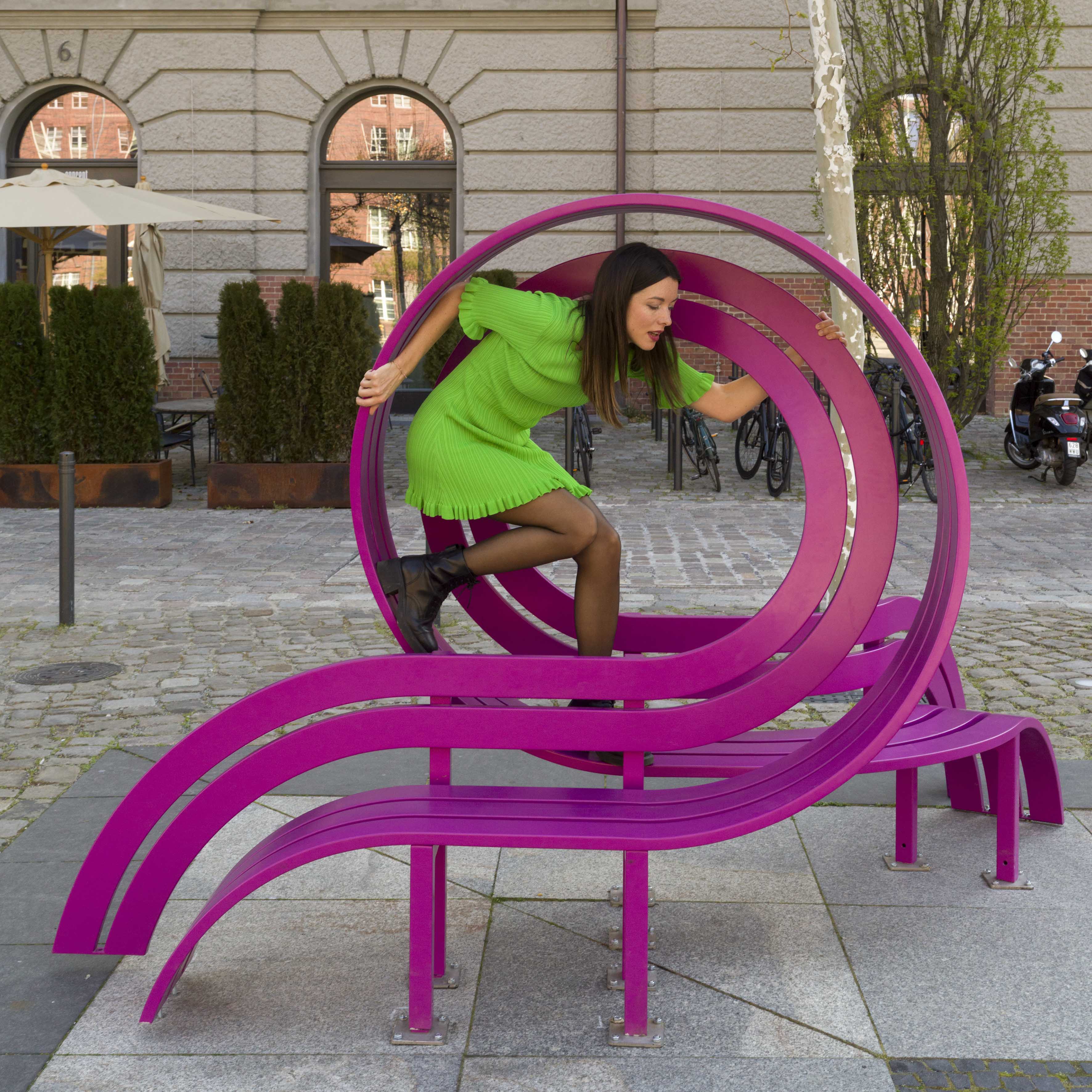 Purple Modified Social Bench #01