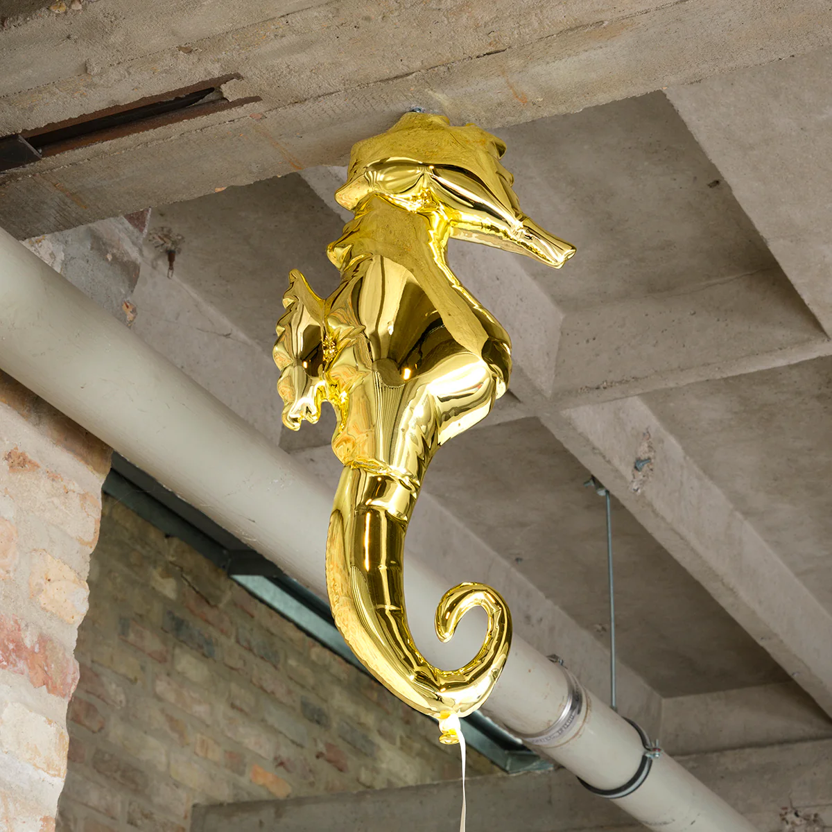 Seahorse Mirror Balloon (light yellow)