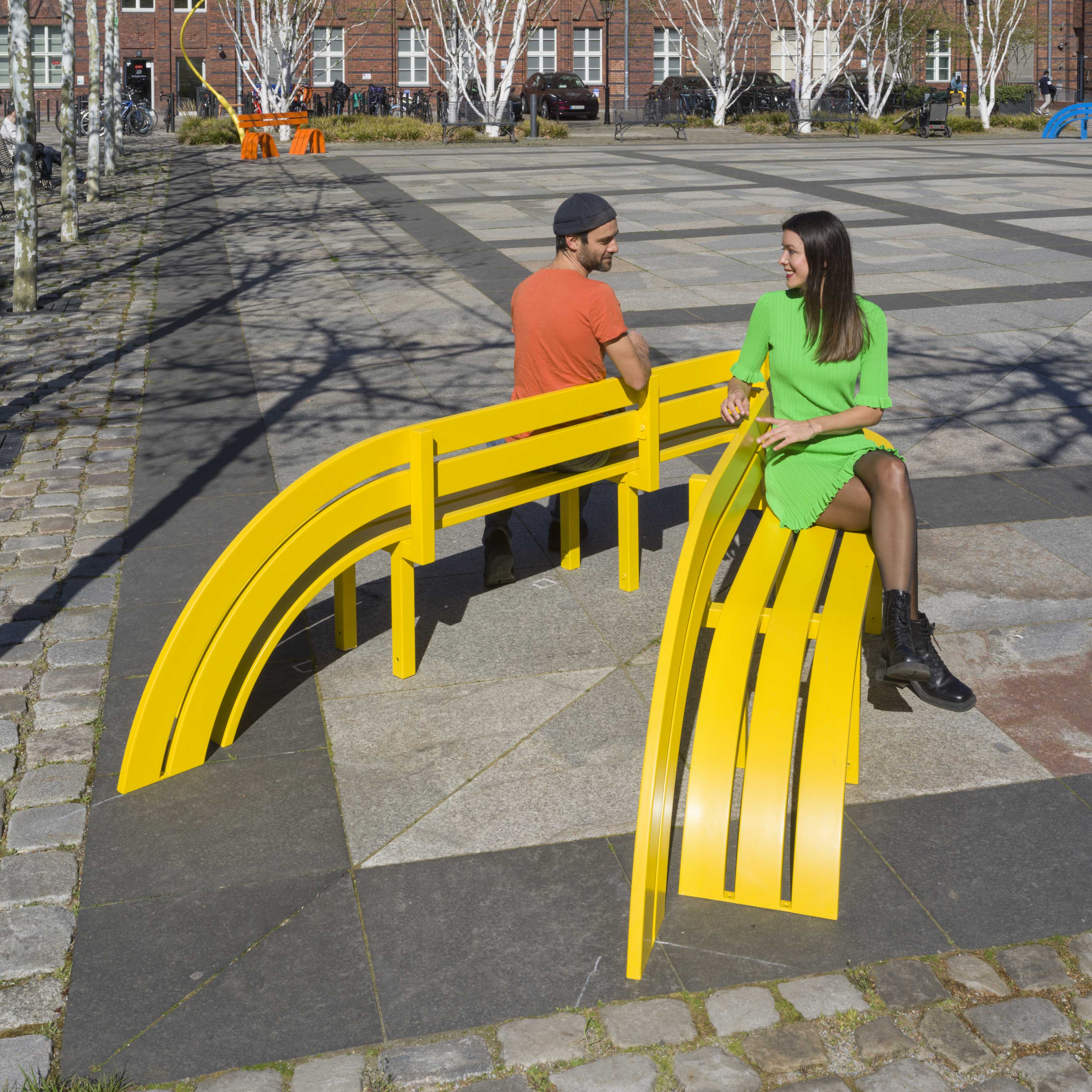 Yellow Modified Social Bench #10 - Image 3